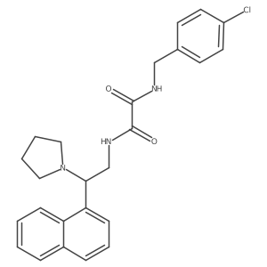N1-(4-chlorobenzyl)-N2-(2-(naphthalen-1-yl)-2-(pyrrolidin-1-yl)ethyl)oxalamide Structure