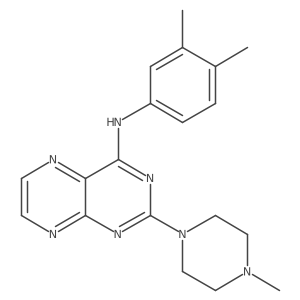N-(3,4-dimethylphenyl)-2-(4-methylpiperazin-1-yl)pteridin-4-amine结构式