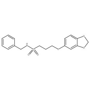 3-(benzo[d][1,3]dioxol-5-yloxy)-N-benzylpropane-1-sulfonamide Structure