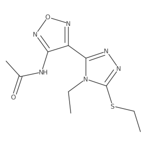 N-{4-[4-ethyl-5-(ethylsulfanyl)-4H-1,2,4-triazol-3-yl]-1,2,5-oxadiazol-3-yl}acetamide Structure