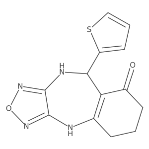 9-(2-thienyl)-6,7,9,10-tetrahydro-4H-[1,2,5]oxadiazolo[3,4-b][1,4]benzodiazepin-8(5H)-one Structure