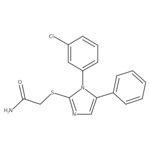 2-{[1-(3-chlorophenyl)-5-phenyl-1H-imidazol-2-yl]sulfanyl}acetamide结构式