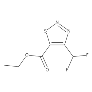 Ethyl 4-(difluoromethyl)-1,2,3-thiadiazole-5-carboxylate结构式