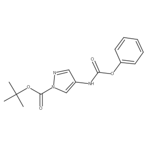 tert-butyl 4-((phenoxycarbonyl)amino)-1H-pyrazole-1-carboxylate结构式