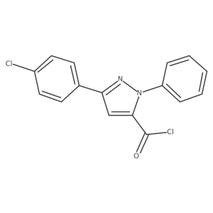 3-(4-Chlorophenyl)-1-phenyl-1H-pyrazole-5-carbonyl chloride Structure