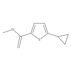 Methyl 5-(cyclopropyl)thiophene-2-carboxylate结构式