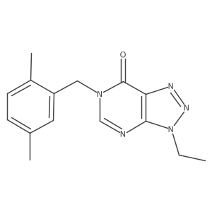 6-(2,5-dimethylbenzyl)-3-ethyl-3H-[1,2,3]triazolo[4,5-d]pyrimidin-7(6H)-one Structure