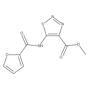 Methyl 5-(2-furoylamino)-1,2,3-thiadiazole-4-carboxylate结构式