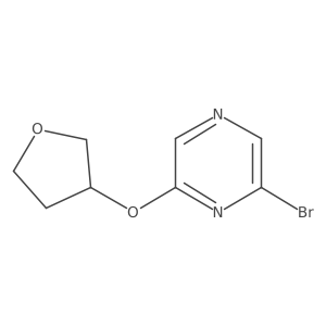 2-Bromo-6-((tetrahydrofuran-3-yl)oxy)pyrazine Structure