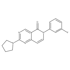 6-(3-fluorophenyl)-2-(1-pyrrolidinyl)pyrido[4,3-d]pyrimidin-5(6H)-one Structure