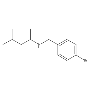 [(4-Bromophenyl)methyl](4-methylpentan-2-yl)amine Structure