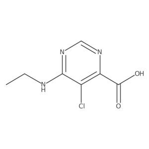 5-Chloro-6-(ethylamino)-4-pyrimidinecarboxylic acid Structure