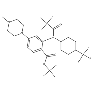 Tert-butyl 4-(4-methylpiperazin-1-yl)-2-[(2,2,2-trifluoroacetyl)-[4-(trifluoromethyl)cyclohexyl]amino]benzoate Structure
