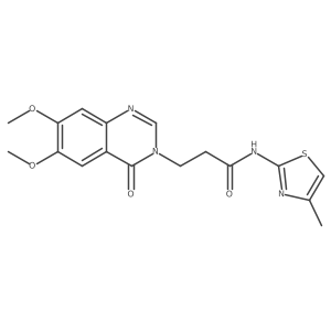 3-(6,7-dimethoxy-4-oxoquinazolin-3(4H)-yl)-N-[(2E)-4-methyl-1,3-thiazol-2(3H)-ylidene]propanamide Structure