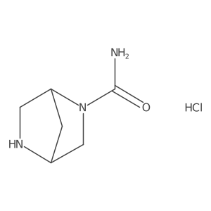 (1S,4S)-2,5-Diazabicyclo[2.2.1]heptane-2-carboxamide hydrochloride结构式
