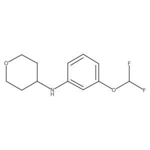 N-[3-(difluoromethoxy)phenyl]oxan-4-amine结构式