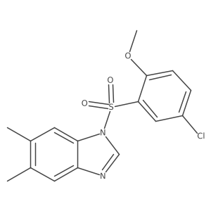 COc1ccc(Cl)cc1S(=O)(=O)n1cnc2cc(C)c(C)cc21结构式