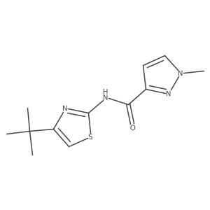 N-(4-(tert-butyl)thiazol-2-yl)-1-methyl-1H-pyrazole-3-carboxamide Structure
