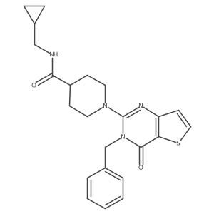 1-(3-benzyl-4-oxo-3,4-dihydrothieno[3,2-d]pyrimidin-2-yl)-N-(cyclopropylmethyl)piperidine-4-carboxamide Structure