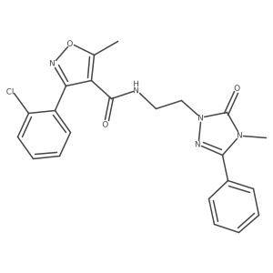 3-(2-chlorophenyl)-5-methyl-N-(2-(4-methyl-5-oxo-3-phenyl-4,5-dihydro-1H-1,2,4-triazol-1-yl)ethyl)isoxazole-4-carboxamide Structure