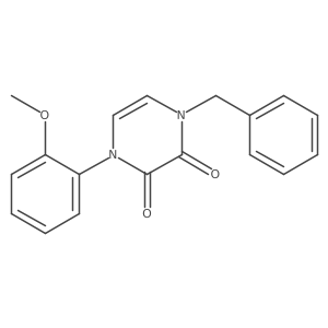 1-benzyl-4-(2-methoxyphenyl)pyrazine-2,3(1H,4H)-dione Structure