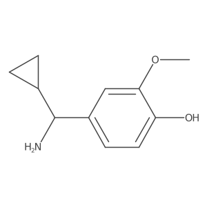 (R)-4-(Amino(cyclopropyl)methyl)-2-methoxyphenol结构式