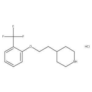 4-{2-[2-(Trifluoromethyl)phenoxy]ethyl}piperidine hydrochloride结构式