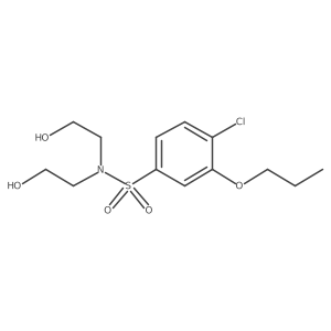 Bis(2-hydroxyethyl)[(4-chloro-3-propoxyphenyl)sulfonyl]amine Structure