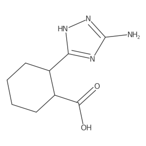 2-(5-amino-1H-1,2,4-triazol-3-yl)cyclohexanecarboxylic acid结构式