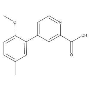 4-(2-Methoxy-5-methylphenyl)picolinic acid结构式