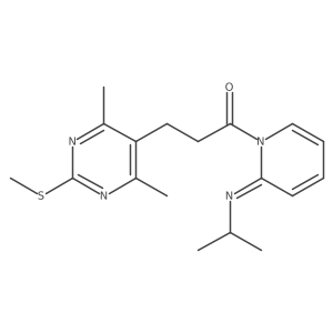 3-[4,6-Dimethyl-2-(methylsulfanyl)pyrimidin-5-yl]-1-{2-[(propan-2-yl)imino]-1,2-dihydropyridin-1-yl}propan-1-one结构式