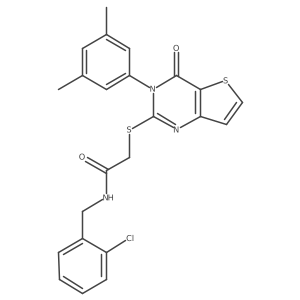 N-(2-chlorobenzyl)-2-{[3-(3,5-dimethylphenyl)-4-oxo-3,4-dihydrothieno[3,2-d]pyrimidin-2-yl]sulfanyl}acetamide Structure