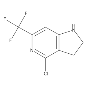 4-Chloro-6-(trifluoromethyl)-2,3-dihydro-1H-pyrrolo[3,2-C]pyridine Structure