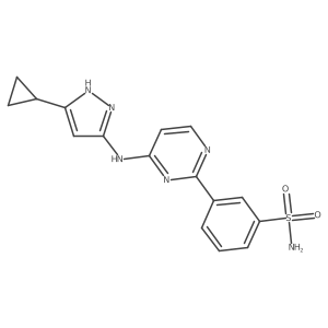 3-[4-[(5-cyclopropyl-1H-pyrazol-3-yl)amino]pyrimidin-2-yl]benzenesulfonamide Structure