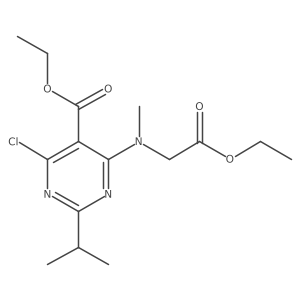 Ethyl 4-chloro-6-((2-ethoxy-2-oxoethyl)(methyl)amino)-2-isopropylpyrimidine-5-carboxylate Structure
