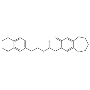 N~1~-(3,4-dimethoxyphenethyl)-2-(3-oxo-3,5,6,7,8,9-hexahydro-2H-cyclohepta[c]pyridazin-2-yl)acetamide结构式