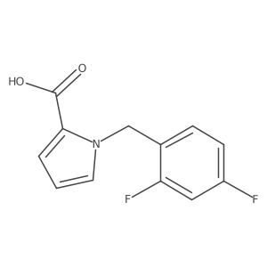 1-[(2,4-difluorophenyl)methyl]-1H-pyrrole-2-carboxylic acid结构式
