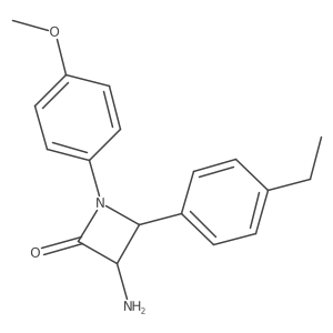 3-Amino-4-(4-ethylphenyl)-1-(4-methoxyphenyl)azetidin-2-one结构式