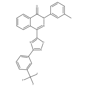 2-(3-methylphenyl)-4-{3-[3-(trifluoromethyl)phenyl]-1,2,4-oxadiazol-5-yl}phthalazin-1(2H)-one结构式