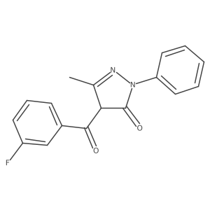 4-(3-fluorobenzoyl)-3-methyl-1-phenyl-1H-pyrazol-5(4H)-one结构式