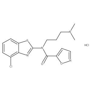 N-(4-chlorobenzo[d]thiazol-2-yl)-N-(3-(dimethylamino)propyl)isoxazole-5-carboxamide hydrochloride Structure