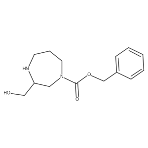 Benzyl 3-(hydroxymethyl)-1,4-diazepane-1-carboxylate结构式