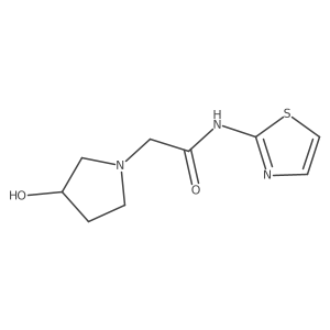 2-(3-hydroxypyrrolidin-1-yl)-N-(1,3-thiazol-2-yl)acetamide Structure
