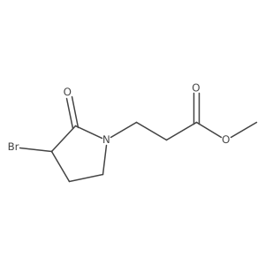 Methyl 3-(3-bromo-2-oxopyrrolidin-1-yl)propanoate结构式