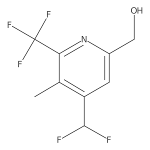(4-(Difluoromethyl)-5-methyl-6-(trifluoromethyl)pyridin-2-yl)methanol Structure
