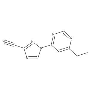1-(6-ethylpyrimidin-4-yl)-1H-1,2,4-triazole-3-carbonitrile结构式