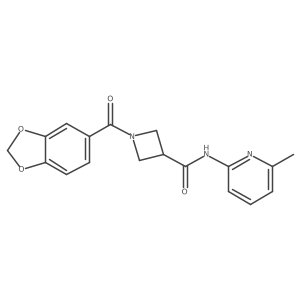 1-(benzo[d][1,3]dioxole-5-carbonyl)-N-(6-methylpyridin-2-yl)azetidine-3-carboxamide Structure