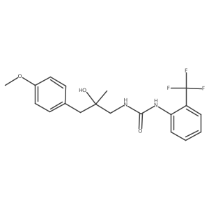 1-[2-Hydroxy-3-(4-methoxyphenyl)-2-methylpropyl]-3-[2-(trifluoromethyl)phenyl]urea结构式