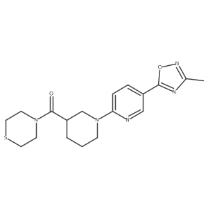 (1-(5-(3-Methyl-1,2,4-oxadiazol-5-yl)pyridin-2-yl)piperidin-3-yl)(thiomorpholino)methanone结构式