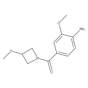 (4-Amino-3-methoxyphenyl)(3-methoxyazetidin-1-yl)methanone结构式